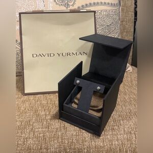 Authentic DY David Yurman Sterling Silver Woven Cable Stud Earrings W/ Box